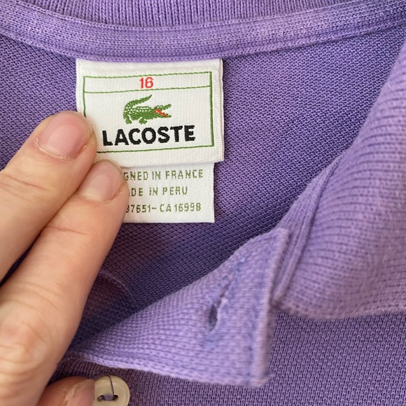 Lacoste polo size 16 - Picture 2 of 3